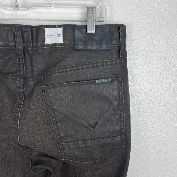 Hudson Byron 5 Pocket Straight Jeans Men 32 Brown Denim Cotton Button Fly USA - Picture 11 of 14